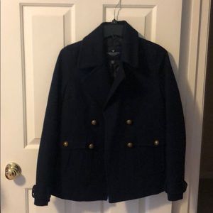 American eagle navy pea coat size extra small XS